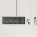 SlimTap Ultra Light Wired Keyboard with 99 keys