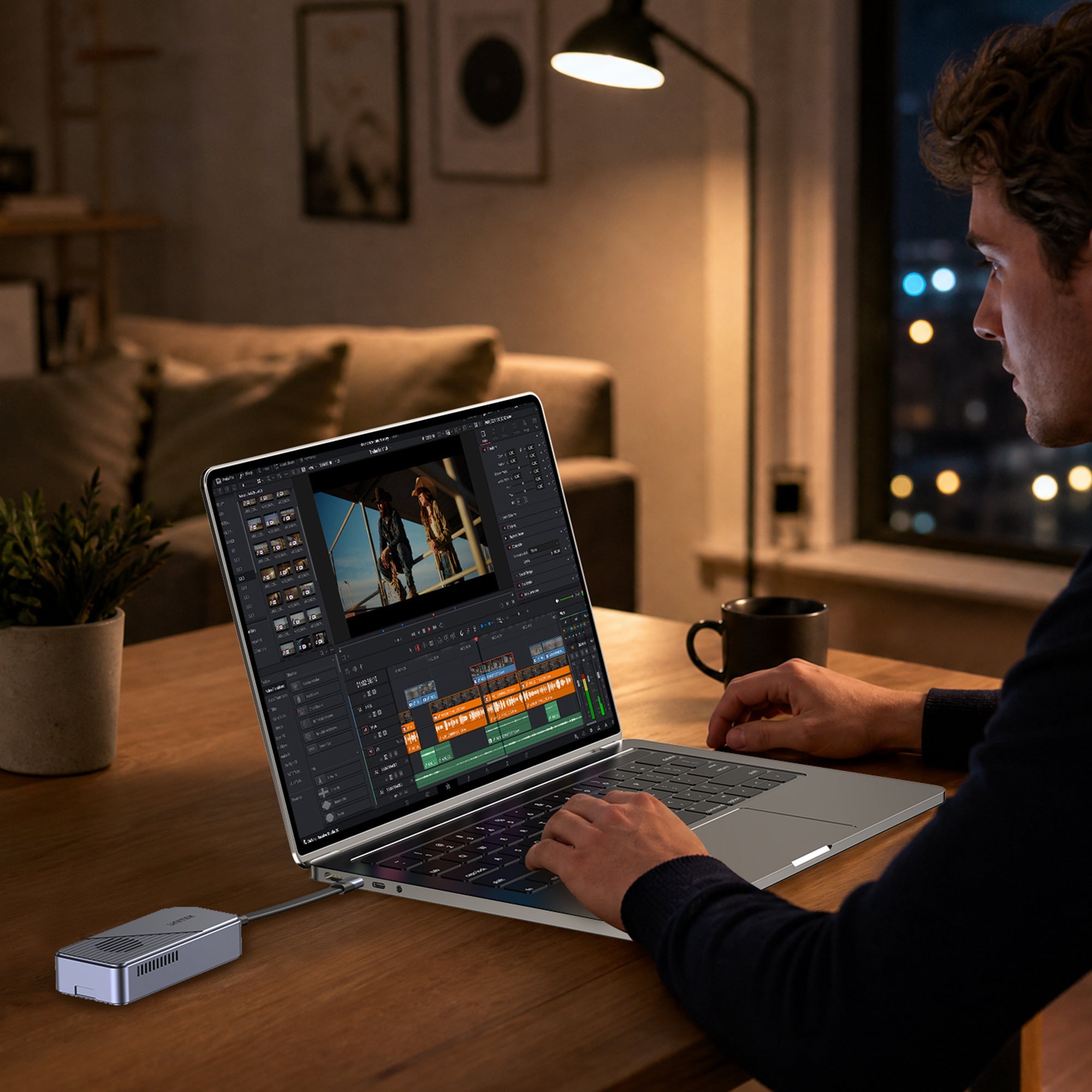 SolidForceReefer TurboCool+ 80Gbps M.2 SSD Enclosure with Intelligent Cooling Fan System