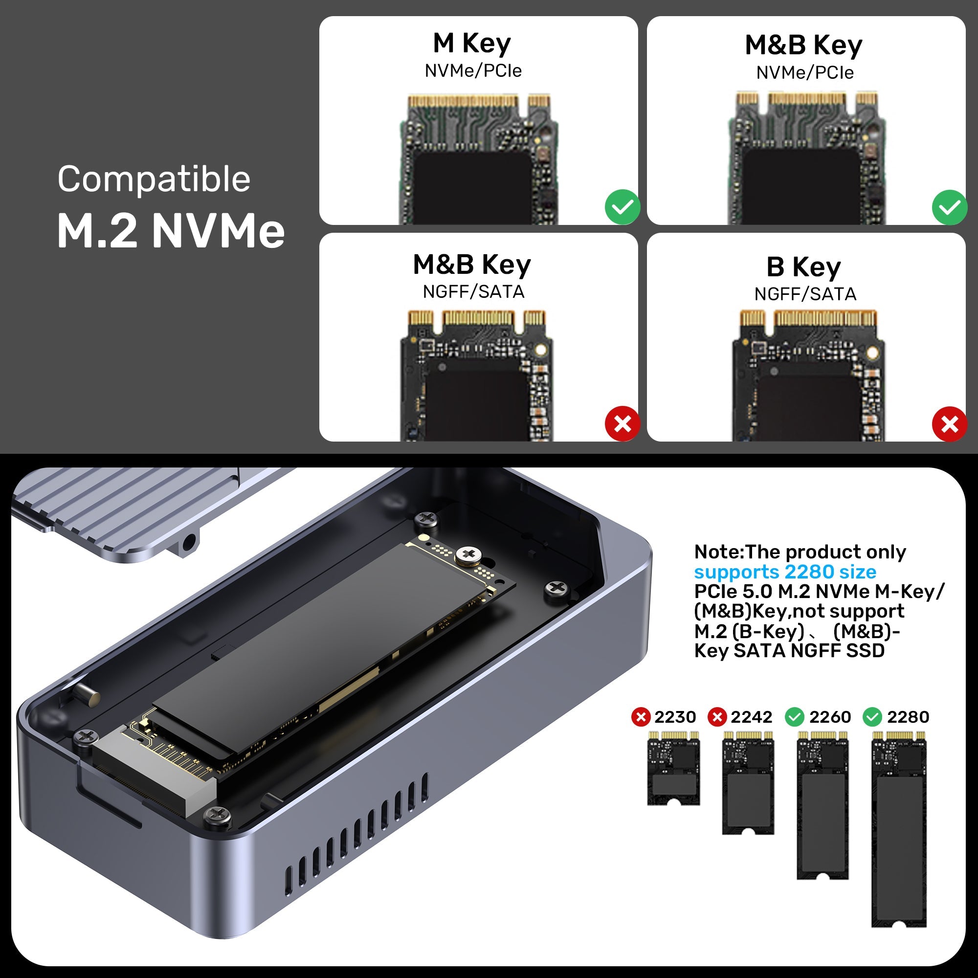 SolidForceReefer TurboCool+ 80Gbps M.2 SSD Enclosure with Intelligent Cooling Fan System