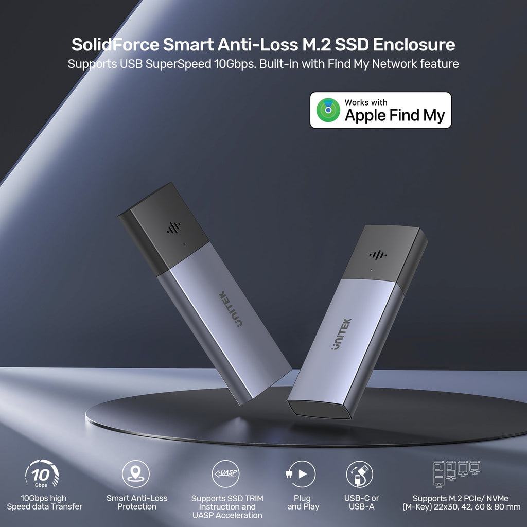 SolidForce Smart Anti-loss M.2 SSD Enclosure