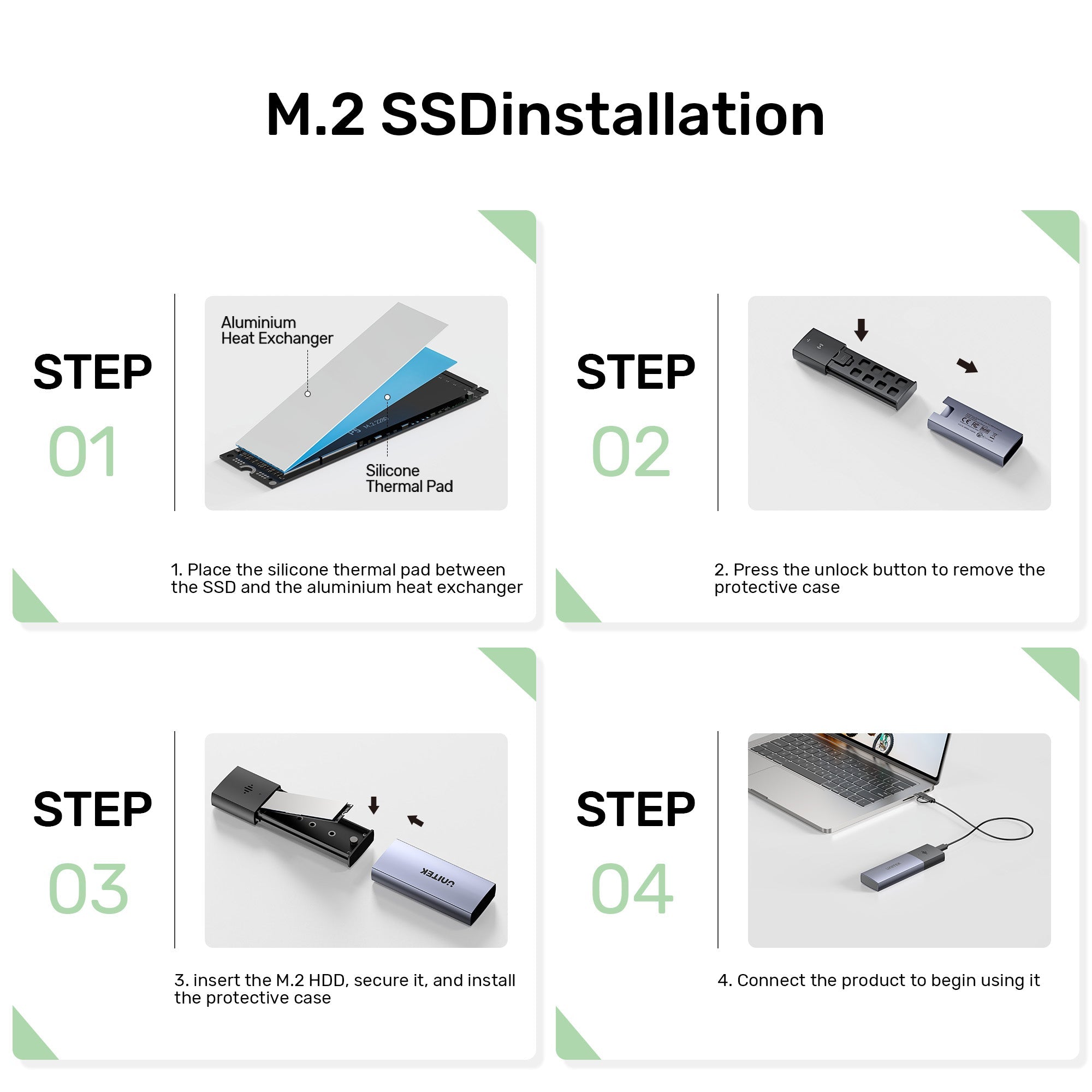 SolidForce Smart Anti-loss M.2 SSD Enclosure
