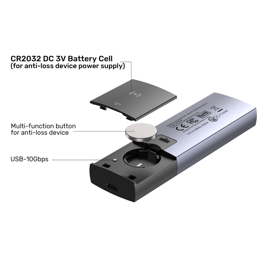 SolidForce Smart Anti-loss M.2 SSD Enclosure