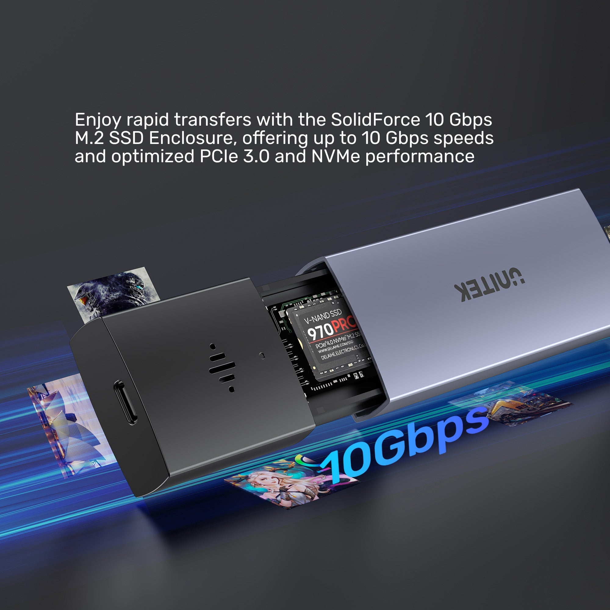 SolidForce Smart Anti-loss M.2 SSD Enclosure