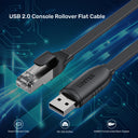 USB 2.0 to RJ45 Console Rollover Flat Cable