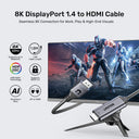 8K DisplayPort 1.4 to HDMI Cable
