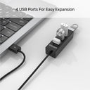 4 Ports USB 2.0 Hub (80cm Cable)