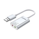 USB 2.0 External Sound Card Adapter for Stereo Audio