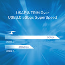 USB3.0 M.2 SSD (NGFF/SATA) Aluminum Enclosure