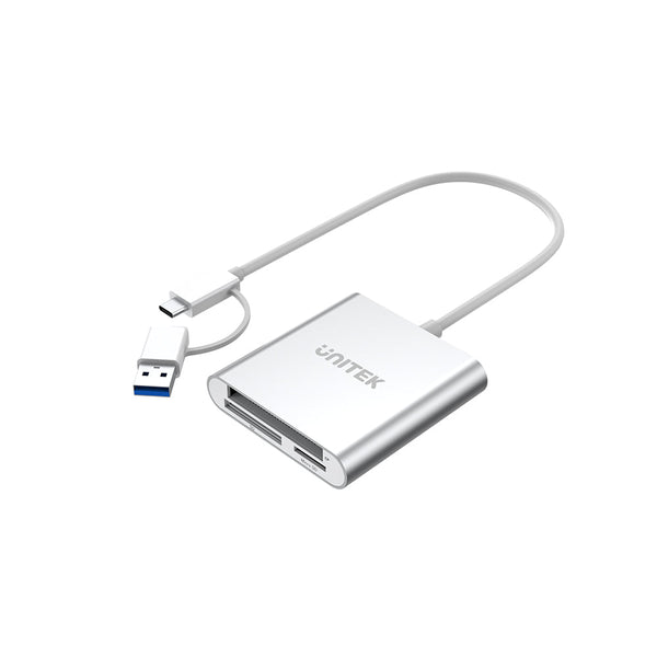 3 Ports USB3.0 Card Reader With USB-C Adapter