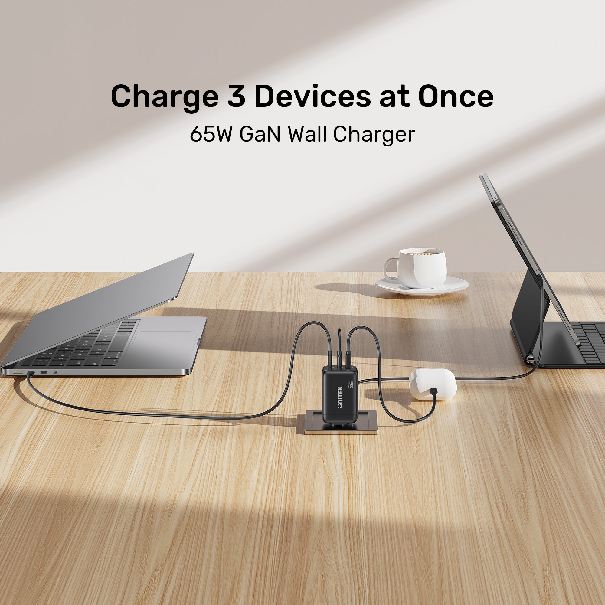 Zeno 65W 3-Port GaN Wall Charger