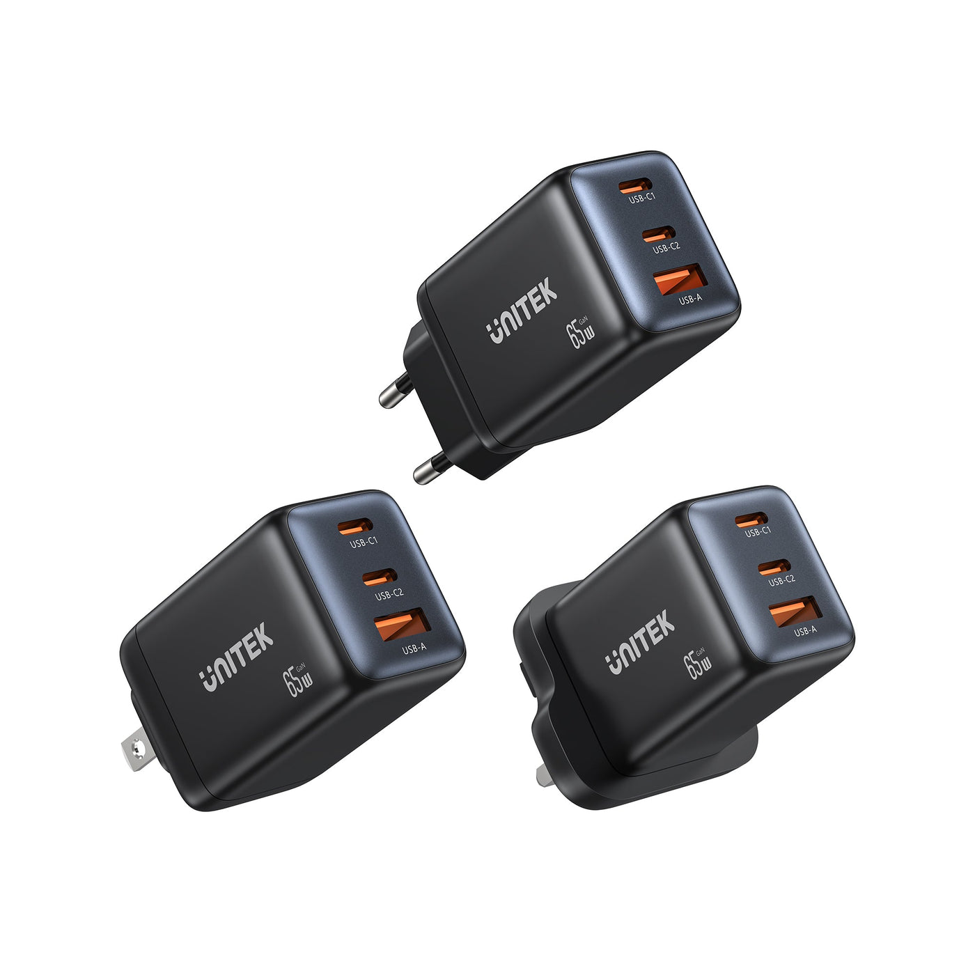 Zeno 65W 3-Port GaN Wall Charger