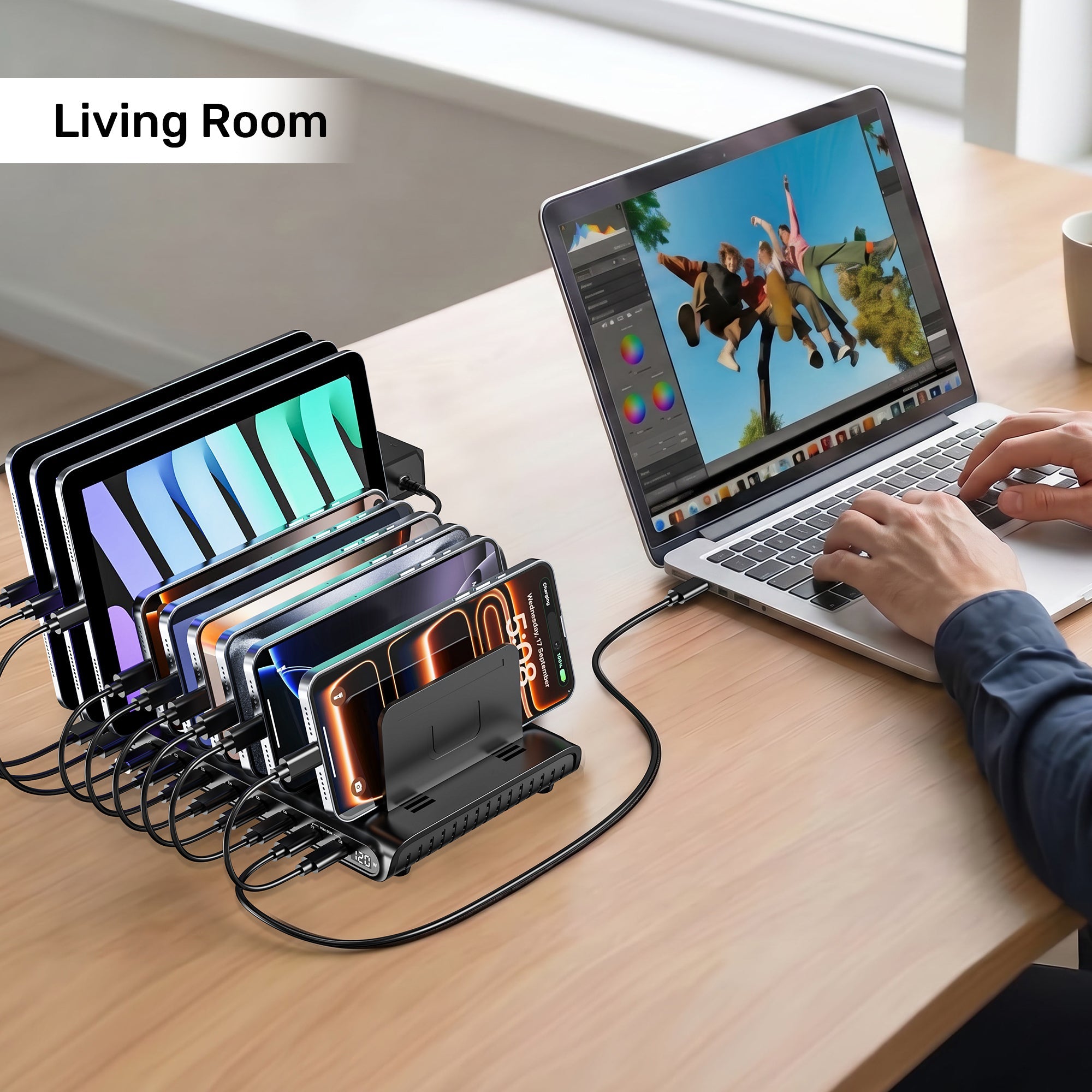 uCharge 120W 10-Port USB Smart Charging Station