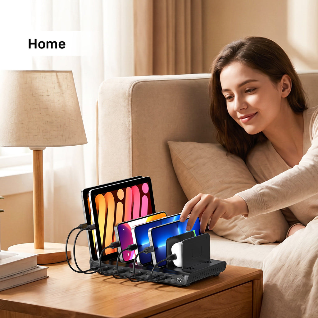 uCharge 120W 10-Port USB Smart Charging Station