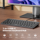 7-in-1 USB-C Ethernet Keyboard Hub
