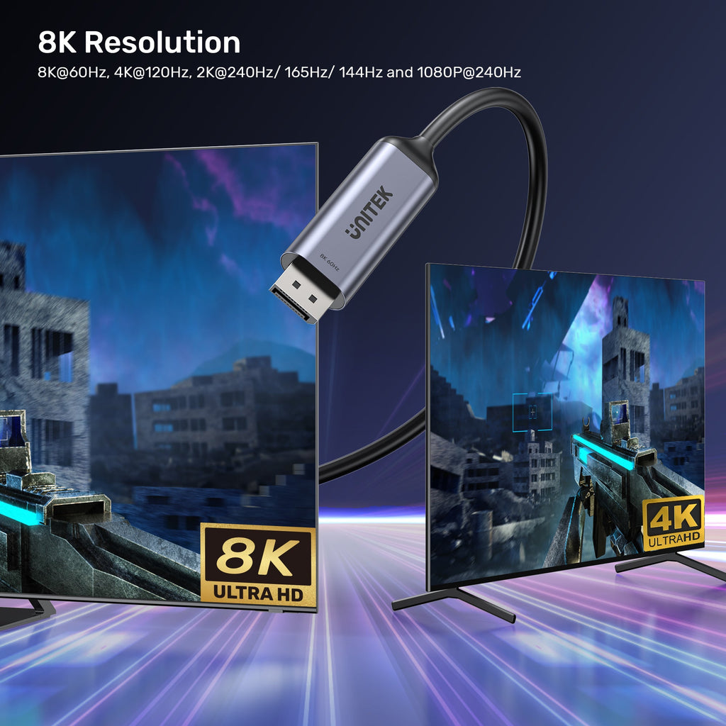 8K USB-C to DisplayPort Bi-Directional Cable