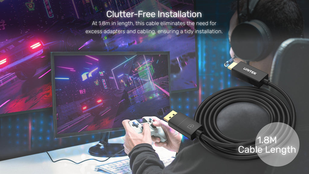 DP 1.2 to HDMI 4K Cable 1.8M