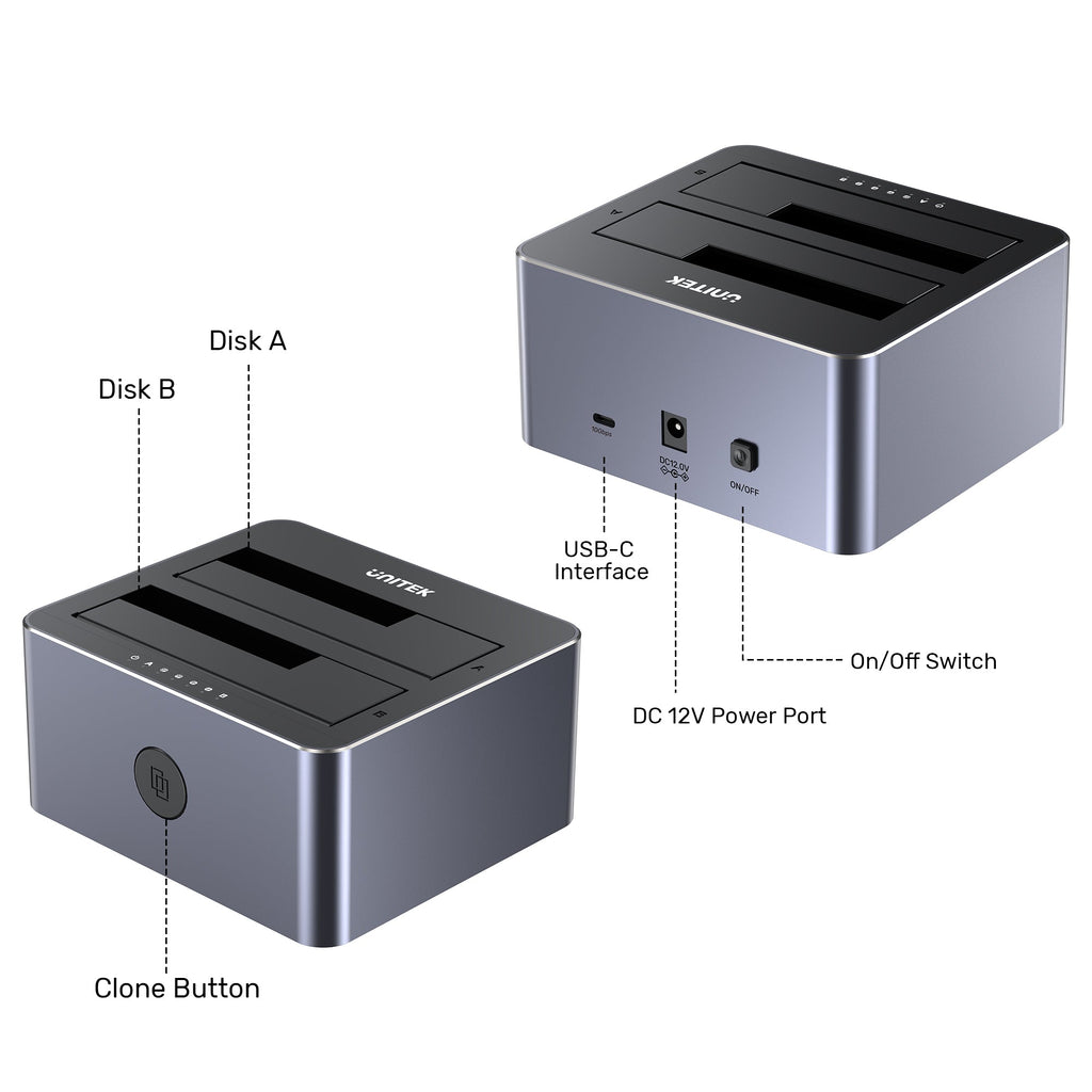 10Gbps Dual-Bay SATA Docking Station