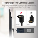 4K 60Hz High Speed HDMI Right Angle 270° Cable