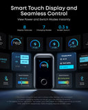 Anker charger display with smart touch controls for switching charging modes