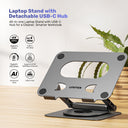 Laptop Stand with Detachable USB-C Hub