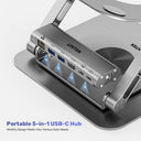 Laptop Stand with Detachable USB-C Hub